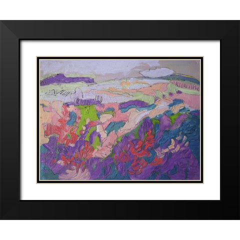 Tributary Black Modern Wood Framed Art Print with Double Matting by Fagan, Dorothy