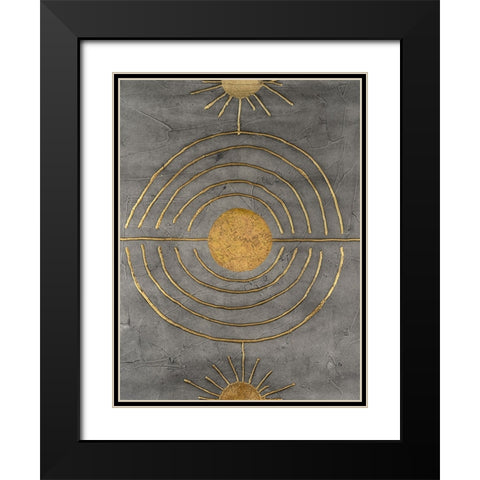 Solar Arcs I Black Modern Wood Framed Art Print with Double Matting by Willett, Michael