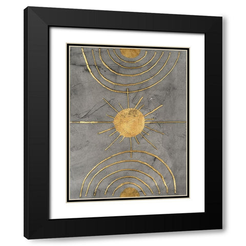 Solar Arcs II Black Modern Wood Framed Art Print with Double Matting by Willett, Michael