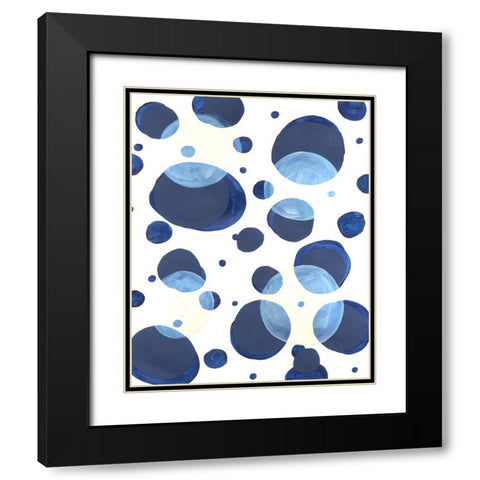 Ultramarine Orbs II Black Modern Wood Framed Art Print with Double Matting by Willett, Michael