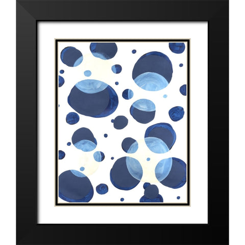 Ultramarine Orbs II Black Modern Wood Framed Art Print with Double Matting by Willett, Michael