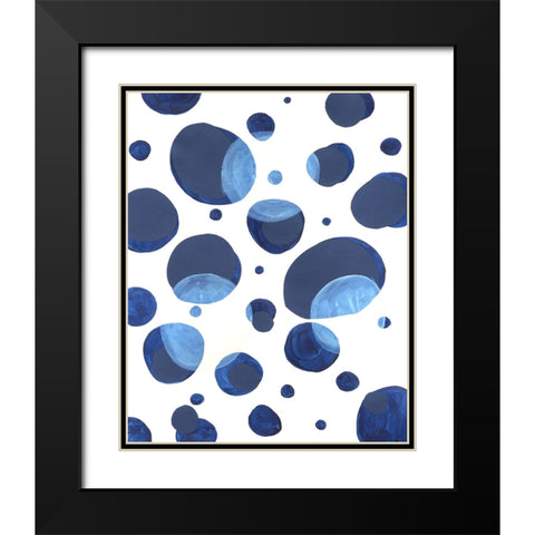 Ultramarine Orbs III Black Modern Wood Framed Art Print with Double Matting by Willett, Michael