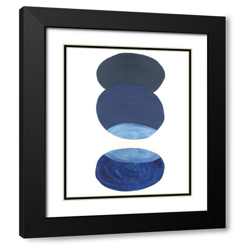 Ultramarine Orbs IV Black Modern Wood Framed Art Print with Double Matting by Willett, Michael
