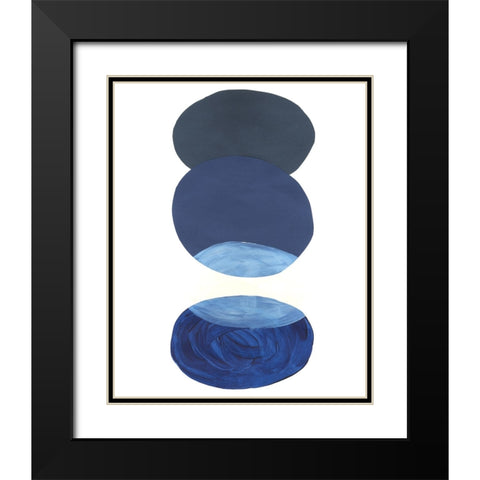 Ultramarine Orbs IV Black Modern Wood Framed Art Print with Double Matting by Willett, Michael