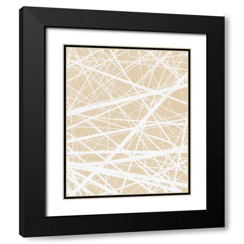 Vertical  Modern Batik  II Black Modern Wood Framed Art Print with Double Matting by Saunders, Alonzo