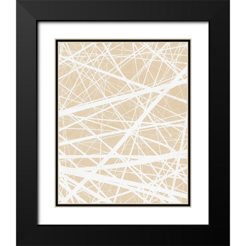 Vertical  Modern Batik  II Black Modern Wood Framed Art Print with Double Matting by Saunders, Alonzo