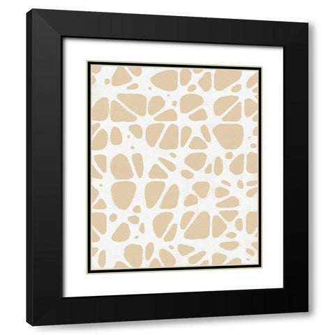 Vertical  Modern Batik  IV Black Modern Wood Framed Art Print with Double Matting by Saunders, Alonzo