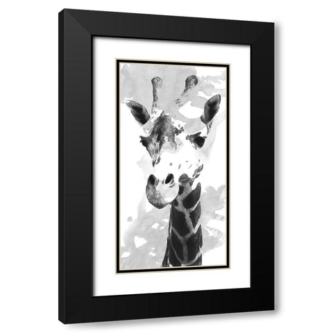 Giraffe study  I Black Modern Wood Framed Art Print with Double Matting by Saunders, Alonzo