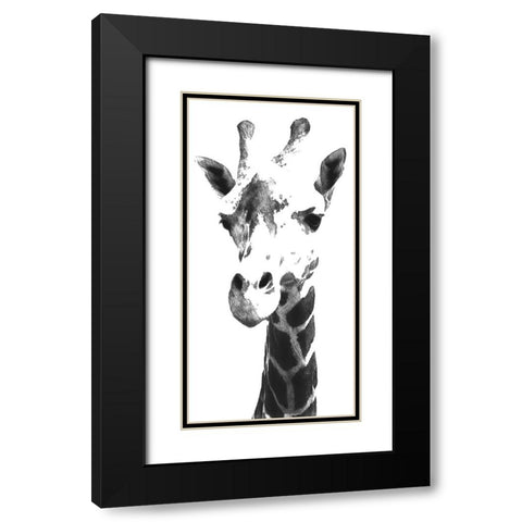 Giraffe study  III Black Modern Wood Framed Art Print with Double Matting by Saunders, Alonzo