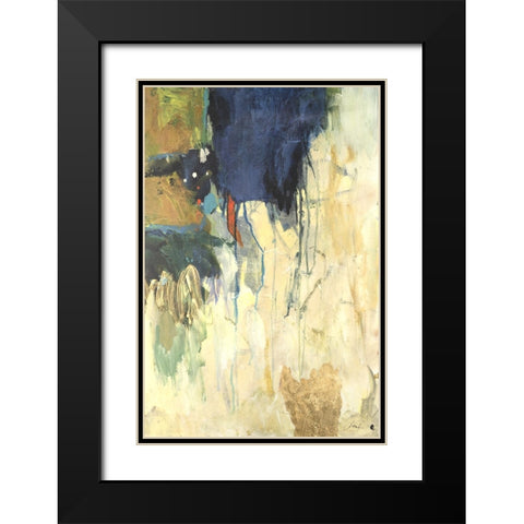 Cobalt Days II Black Modern Wood Framed Art Print with Double Matting by Combs, Joyce