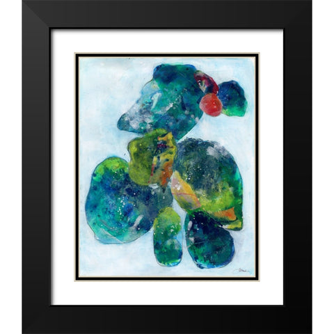 A Happy Family I Black Modern Wood Framed Art Print with Double Matting by Combs, Joyce