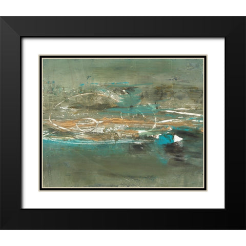 Misty Lake II Black Modern Wood Framed Art Print with Double Matting by Combs, Joyce