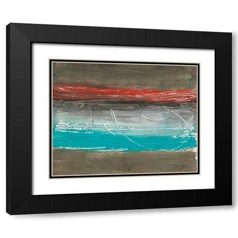 Floating Along I Black Modern Wood Framed Art Print with Double Matting by Combs, Joyce