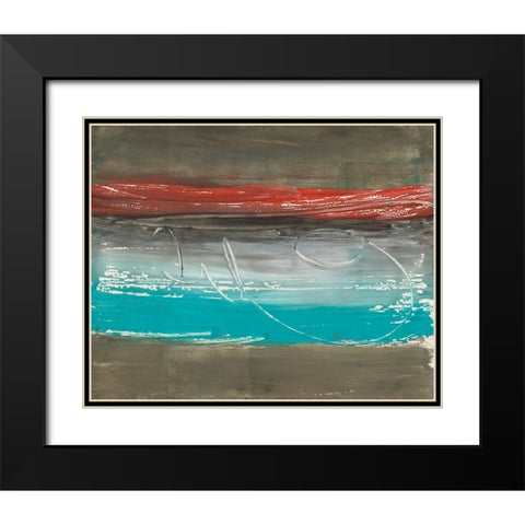 Floating Along I Black Modern Wood Framed Art Print with Double Matting by Combs, Joyce