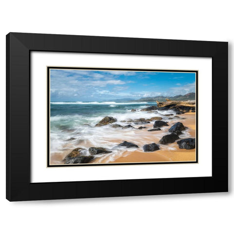 Sunny Retreat I Black Modern Wood Framed Art Print with Double Matting by Head, Danny