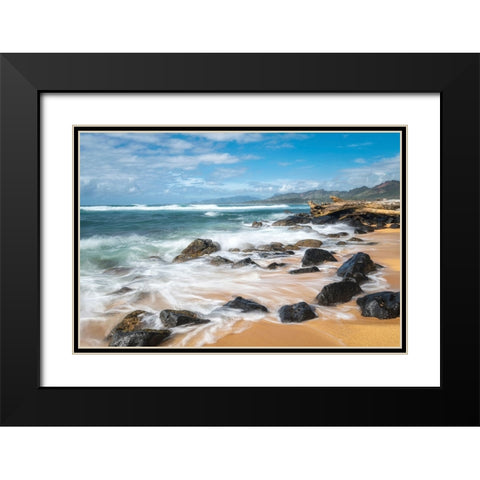 Sunny Retreat I Black Modern Wood Framed Art Print with Double Matting by Head, Danny