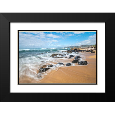 Sunny Retreat II Black Modern Wood Framed Art Print with Double Matting by Head, Danny