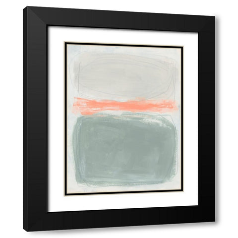 Fog Shapes II Black Modern Wood Framed Art Print with Double Matting by Vess, June Erica