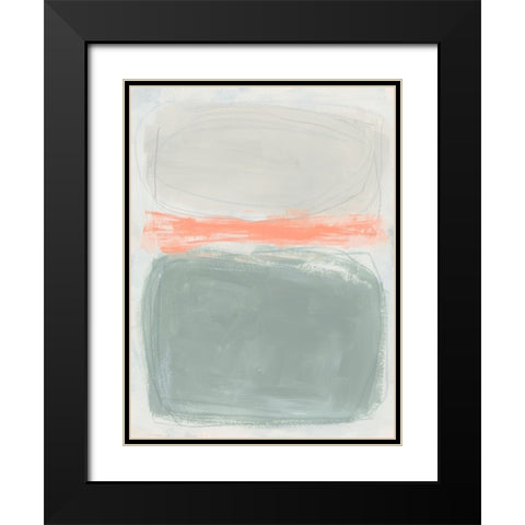 Fog Shapes II Black Modern Wood Framed Art Print with Double Matting by Vess, June Erica