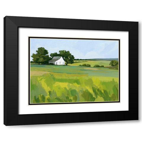 Meadow Lane I Black Modern Wood Framed Art Print with Double Matting by Barnes, Victoria