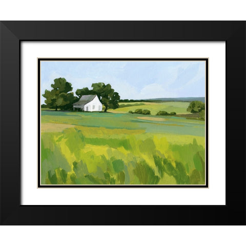 Meadow Lane I Black Modern Wood Framed Art Print with Double Matting by Barnes, Victoria