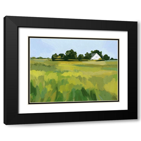 Meadow Lane II Black Modern Wood Framed Art Print with Double Matting by Barnes, Victoria