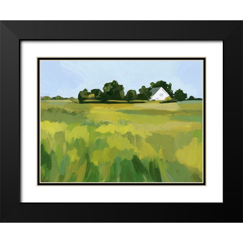 Meadow Lane II Black Modern Wood Framed Art Print with Double Matting by Barnes, Victoria