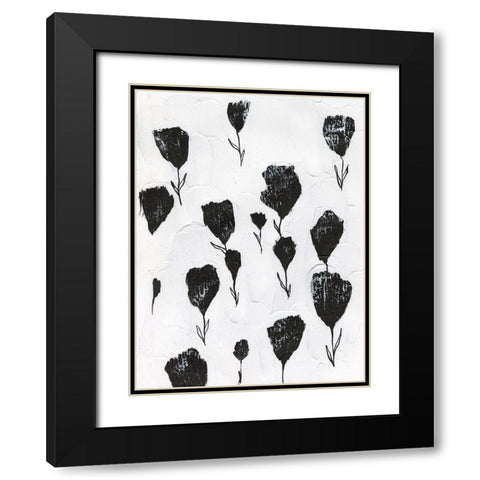 Pressed Poppurri I Black Modern Wood Framed Art Print with Double Matting by Lam, Vanna
