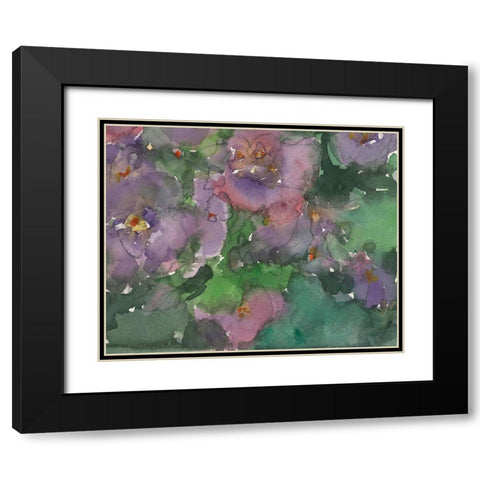 The Language of Violets I Black Modern Wood Framed Art Print with Double Matting by Dixon, Samuel