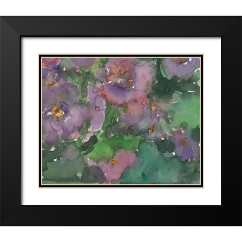 The Language of Violets I Black Modern Wood Framed Art Print with Double Matting by Dixon, Samuel