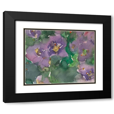 The Language of Violets II Black Modern Wood Framed Art Print with Double Matting by Dixon, Samuel