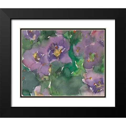 The Language of Violets II Black Modern Wood Framed Art Print with Double Matting by Dixon, Samuel