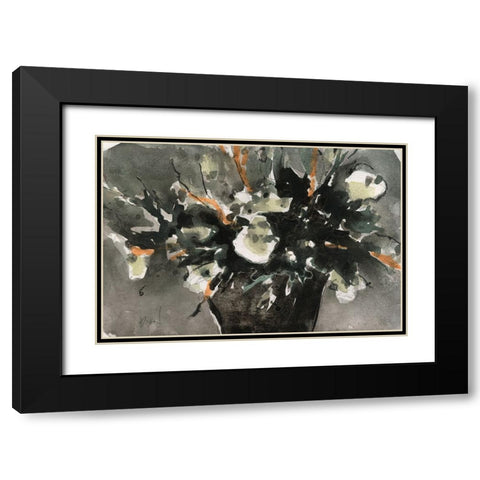 Dark Flower Aesthetic  I Black Modern Wood Framed Art Print with Double Matting by Dixon, Samuel