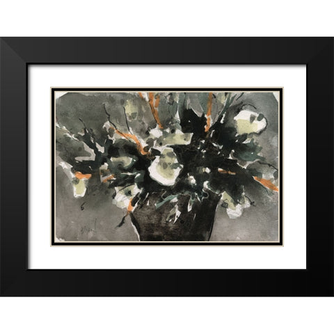 Dark Flower Aesthetic  I Black Modern Wood Framed Art Print with Double Matting by Dixon, Samuel