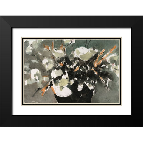 Dark Flower Aesthetic  II Black Modern Wood Framed Art Print with Double Matting by Dixon, Samuel