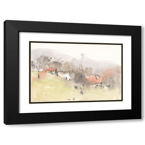 Along the Open Terrain  II Black Modern Wood Framed Art Print with Double Matting by Dixon, Samuel