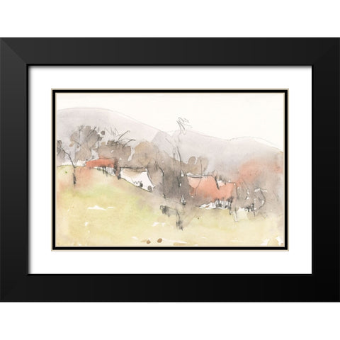 Along the Open Terrain  II Black Modern Wood Framed Art Print with Double Matting by Dixon, Samuel
