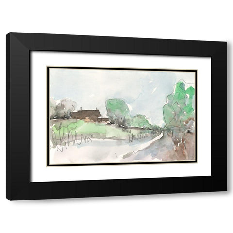The Landscape Background I Black Modern Wood Framed Art Print with Double Matting by Dixon, Samuel