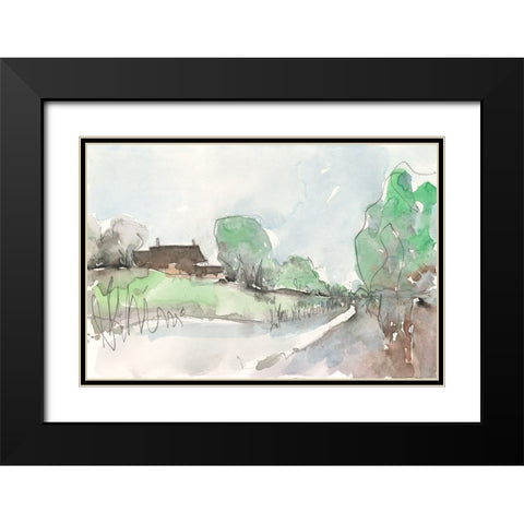 The Landscape Background I Black Modern Wood Framed Art Print with Double Matting by Dixon, Samuel