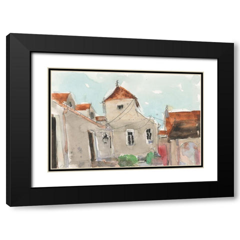 14 Route De Beaune Black Modern Wood Framed Art Print with Double Matting by Dixon, Samuel