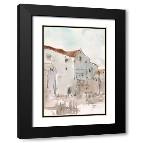 Another Frigiliana Sketch II Black Modern Wood Framed Art Print with Double Matting by Dixon, Samuel