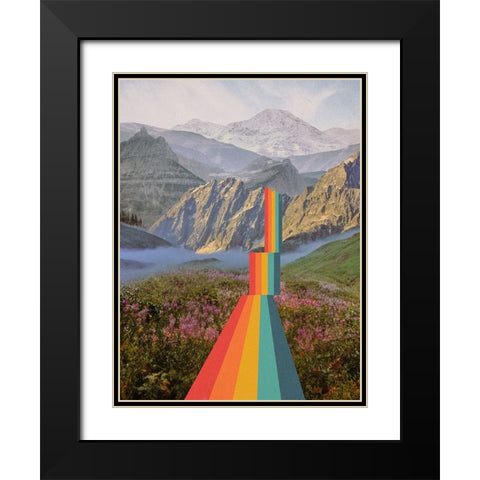 Retro Dreamscape IV Black Modern Wood Framed Art Print with Double Matting by Barnes, Victoria