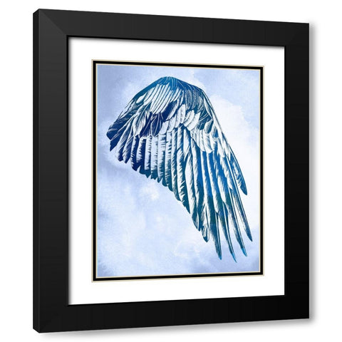 Wings in the Clouds II Black Modern Wood Framed Art Print with Double Matting by Vision Studio