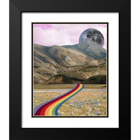 Rainbow Field I Black Modern Wood Framed Art Print with Double Matting by Wang, Melissa