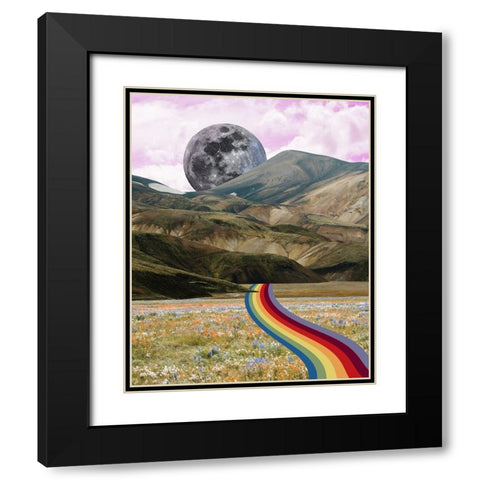 Rainbow Field II Black Modern Wood Framed Art Print with Double Matting by Wang, Melissa