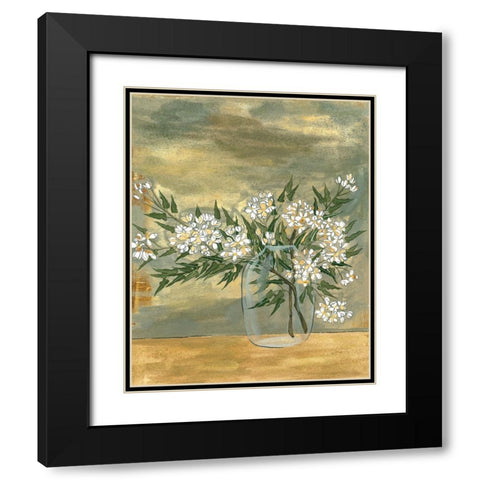 Floral Arrangement I Black Modern Wood Framed Art Print with Double Matting by Wang, Melissa