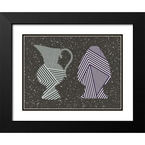 Sculptural Vase I Black Modern Wood Framed Art Print with Double Matting by Wang, Melissa