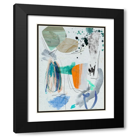 Ocean Surface I Black Modern Wood Framed Art Print with Double Matting by Wang, Melissa