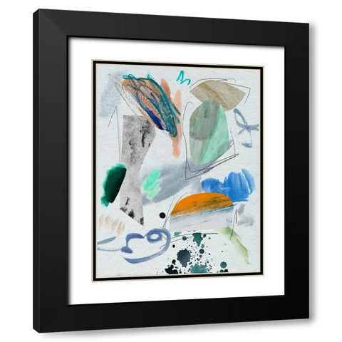 Ocean Surface II Black Modern Wood Framed Art Print with Double Matting by Wang, Melissa