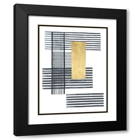 Boxed Plaid I Black Modern Wood Framed Art Print with Double Matting by Lam, Vanna